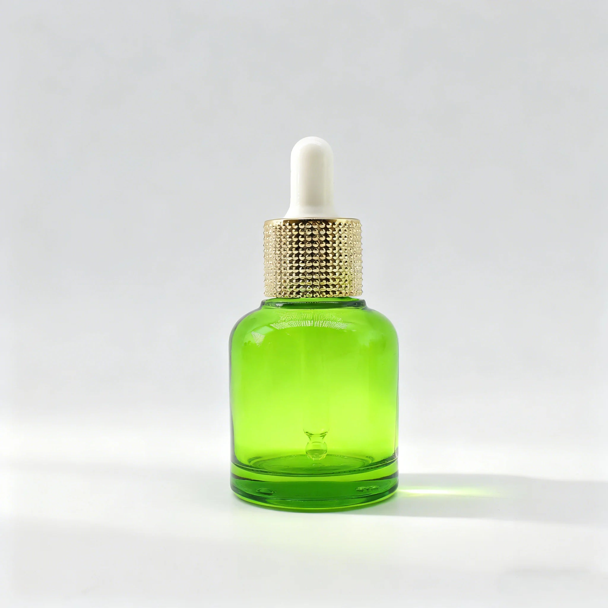 10ml 20ml 30ml Empty Essential Oil Glass Bottle Green Face Serum Glass Bottle With Dropper - 图片 7