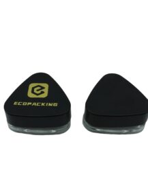 3g 5g 7g 9g Triangle Jar clear Black Glass Concentrate Jars with Child Resistant Child Proof Lid