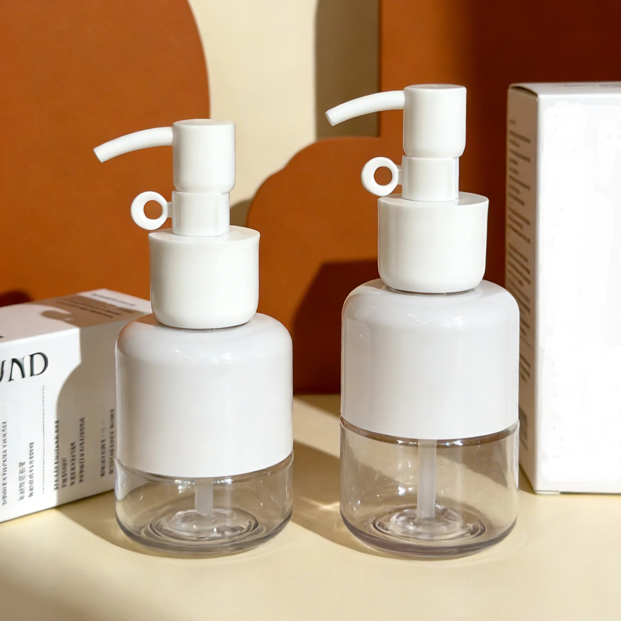 OEM 40ml 80ml Minimalist Plastic Cosmetic Bottles Set for Bottom Design Pump Dropper for Lotion Serum Shampoo Essential Oil - 图片 6