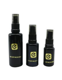Luxury Body Spray Glass Bottle Packaging 5ml 10ml 15ml 20ml 30ml 50ml 100ml 200ml Uv Black Perfume Bottle