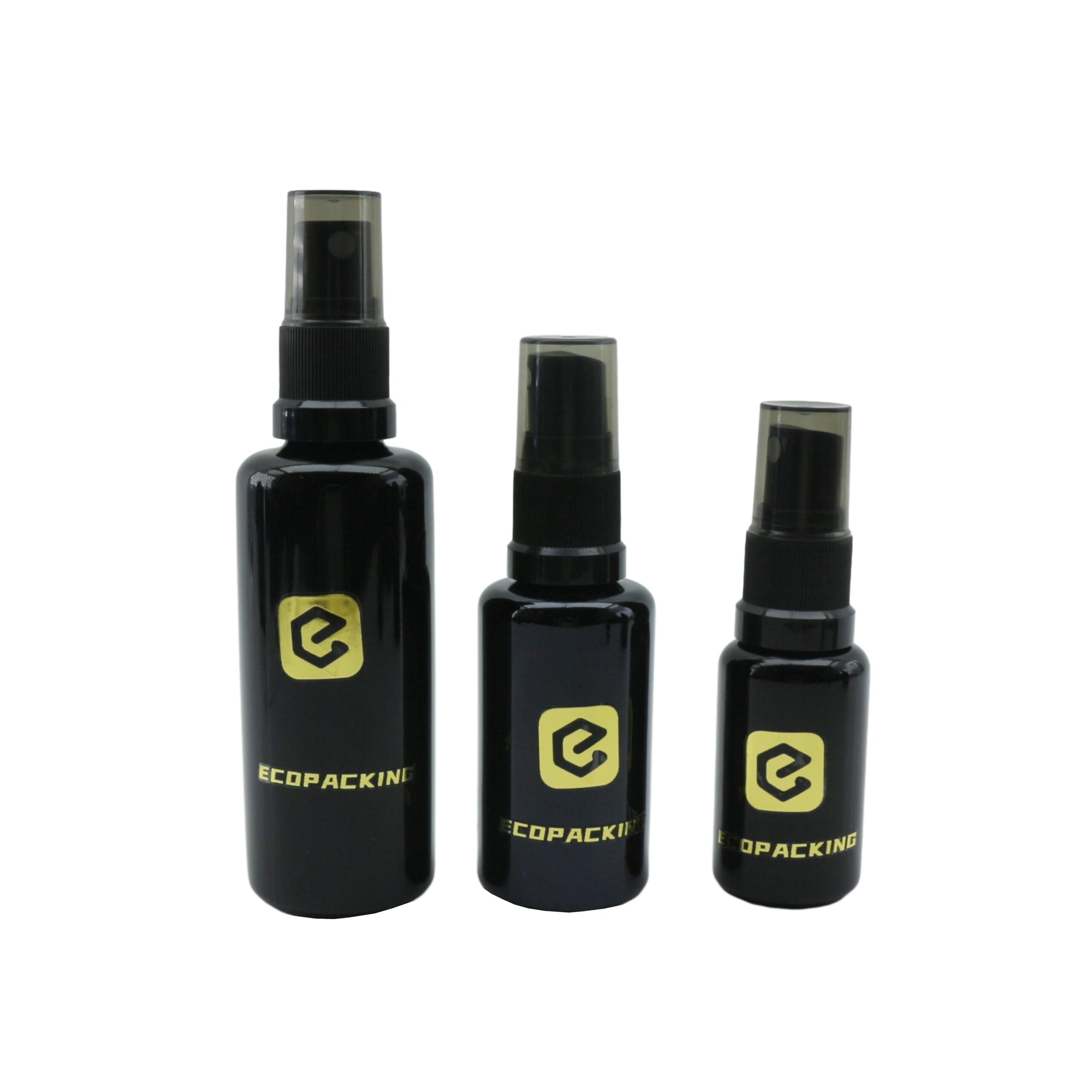Luxury Body Spray Glass Bottle Packaging 5ml 10ml 15ml 20ml 30ml 50ml 100ml 200ml Uv Black Perfume Bottle