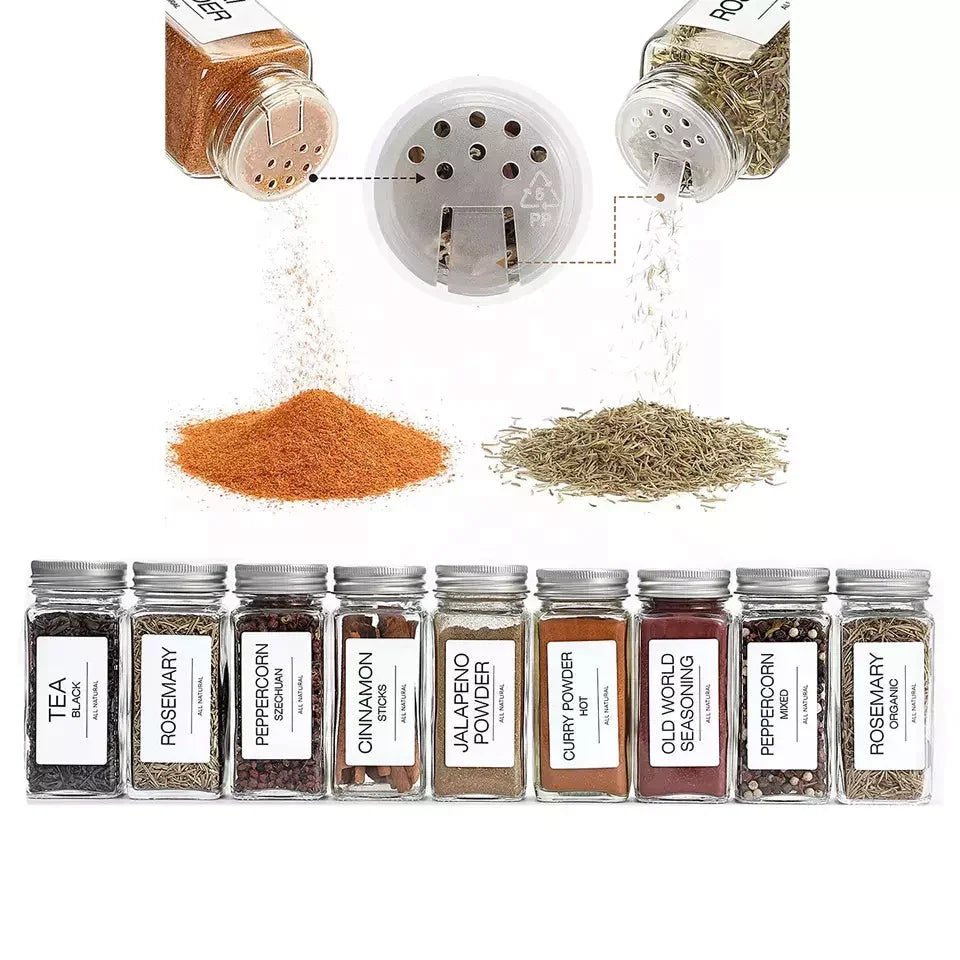 Wholesale 4oz 120ml Spice Storage Box Jar Glass Storage Jar with Metal Lid - 图片 2