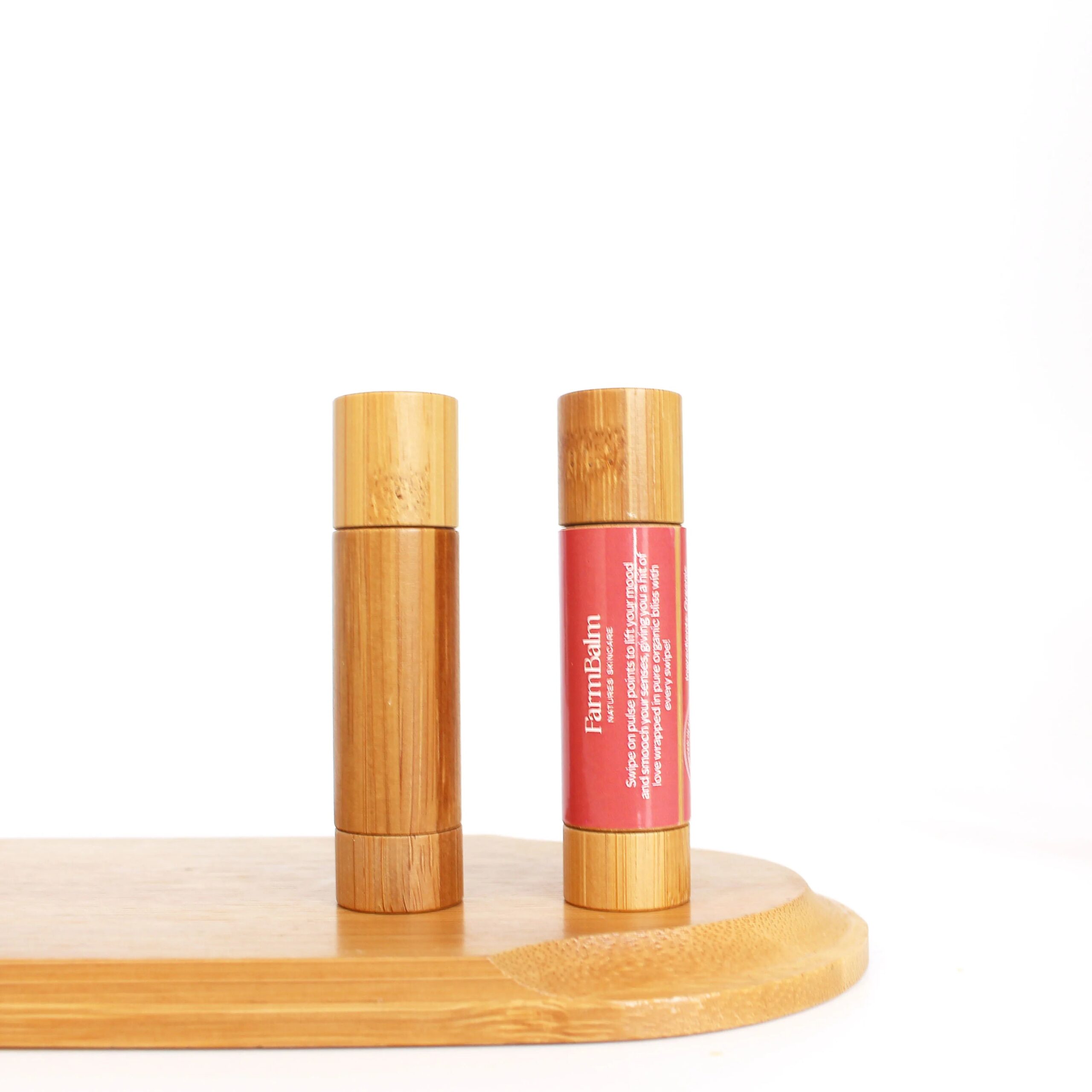 Biodegradable Empty Lip Balm Containers 5g Bamboo Wooedn Lipstick Tube Packaging