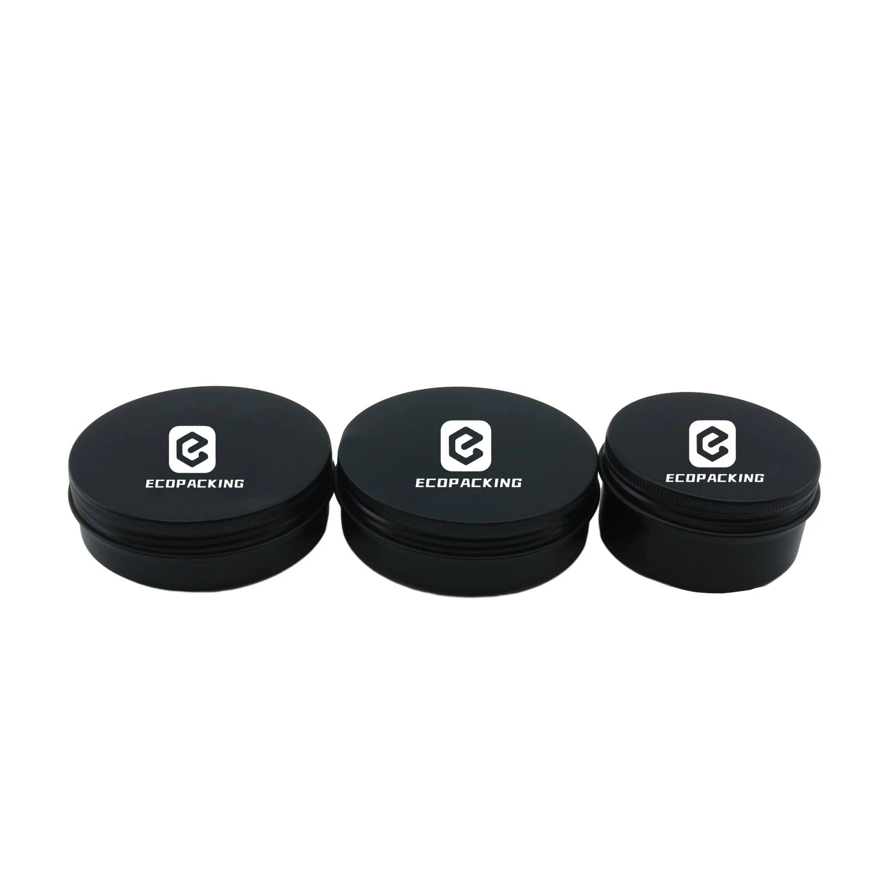 15ml 30ml 50ml 60ml Matte Black Screw Metal Lip Balm Aluminum Tin Jar for Cosmetic Container - 图片 3