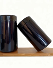 Instock 500ml 500g Wide Mouth Food Storage UV Dark Violet Glass Jars With Black Lids