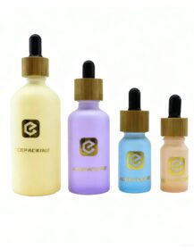 Luxury Custom Color Essential Oil Glass Dropper Bottle Empty Skin Care Serum Cosmetic Glass Dropper Bottle 30ml 50ml 100ml