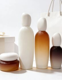 Luxury Special Shape 30ml 50ml 100ml 120ml Cosmetic Glass Bottle with Lotion Pump for Eye Cream