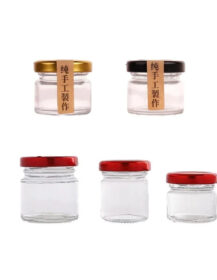 195ml 240ml 350ml 480ml 770ml Small Round Glass Jam Jars With Metal Lid Storage Pickles Jar for Food Sauce Glass Honey Jars