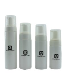 Empty Plastic Pet Foam Bottles 50ml 60ml 80ml 100ml 120ml 150ml 200ml clear White Facial Cleanser Mousse Foaming Pump Bottles