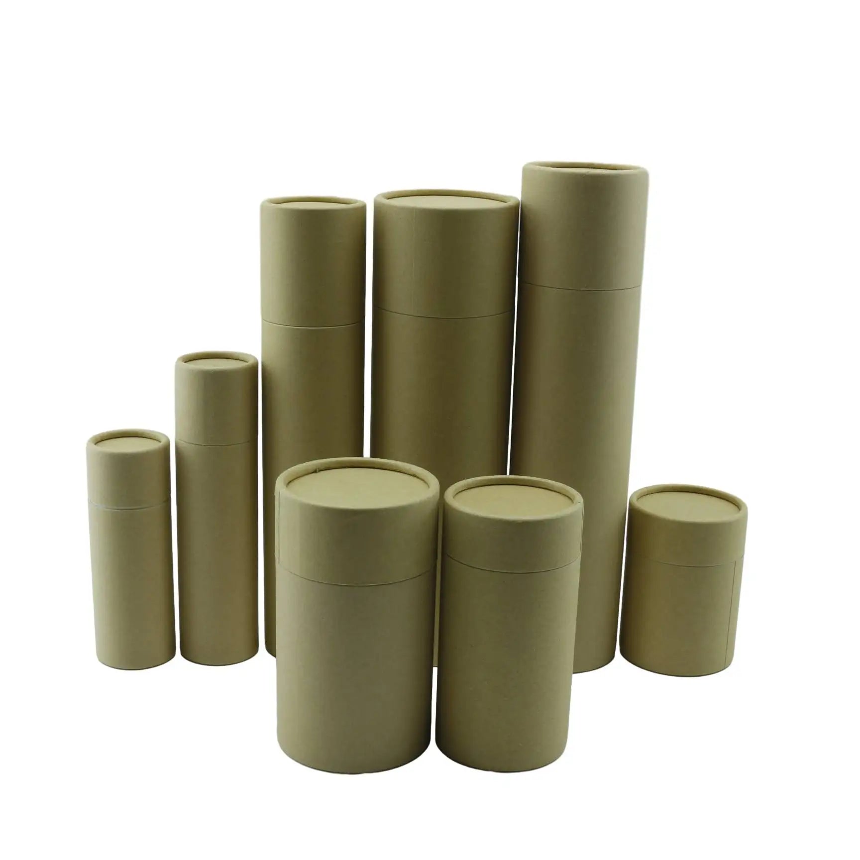 Recycled Customized Paper Waterproof Round Cardboard Hair Wax Cream Packaging Cosmetic Jar Cylinder Kraft Paper Tube Paper - 图片 4