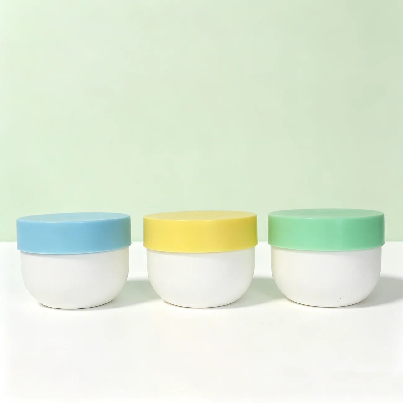 150ml 200ml 250ml 300ml Custom logo Cream Plastic Jar Candy-colored Lid Cosmetic Mask Lotion Packaging Jar - 图片 2