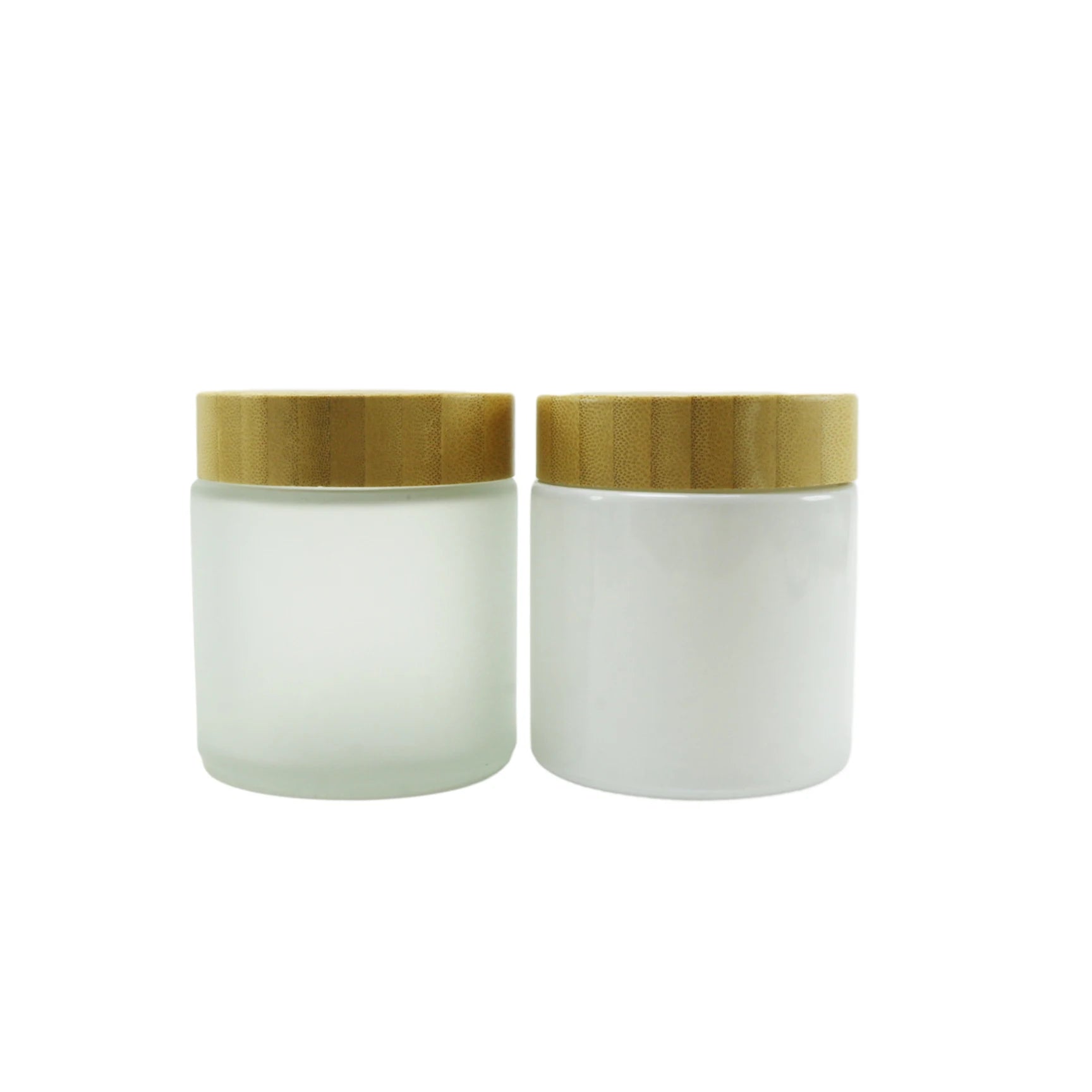 250ml 8oz Frosted Amber Black Glass Jars With Bamboo Lid for Bulk Products - 图片 2