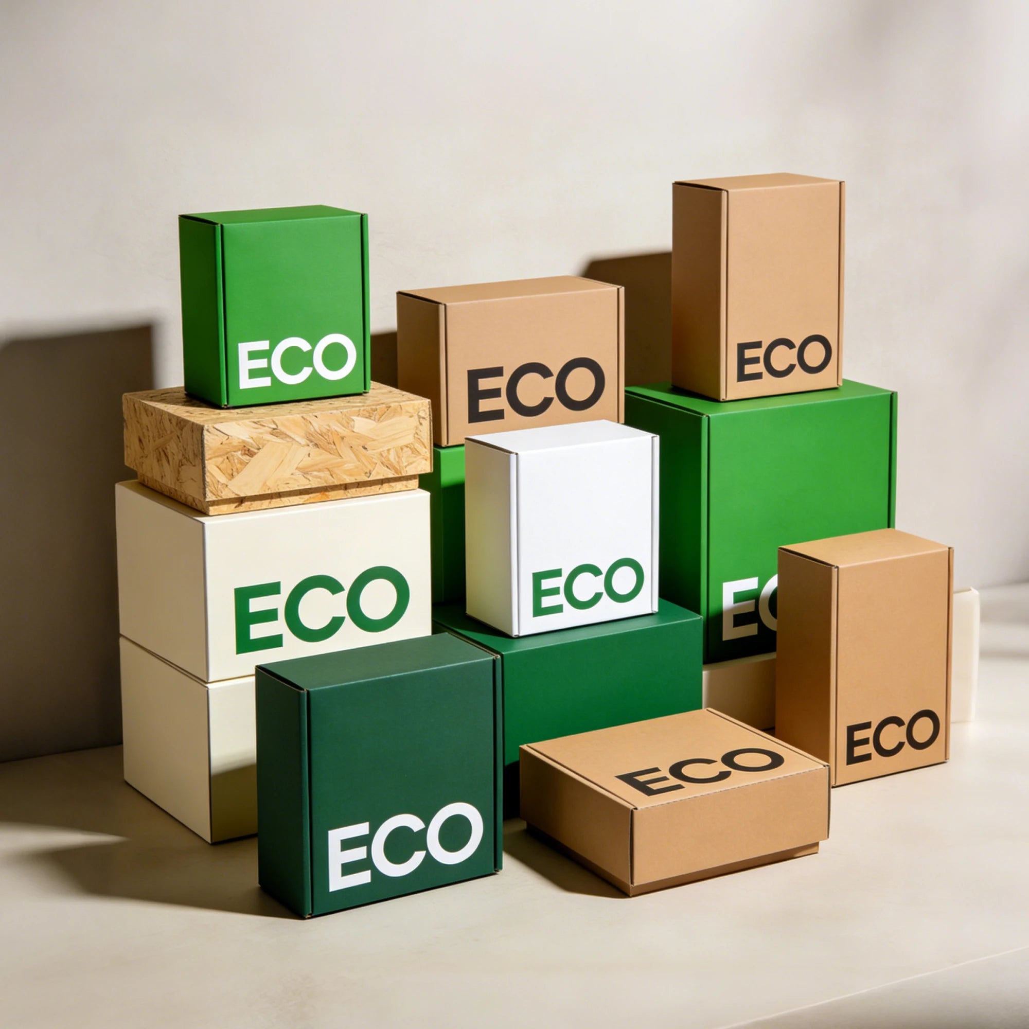 Biodegradable Eco-Friendly Disposable Gift & Craft Cardboard Packaging Boxes Vanishing Printing Custom Sizes Recycled Materials - 图片 6