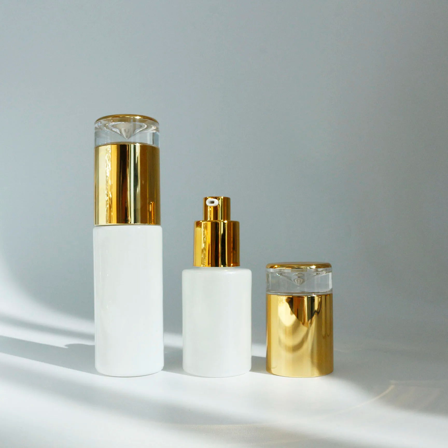 Wholesale Glass Bottle for Skin Care Set 15ML 30ML 50ML 100ML Face Oil Lotion Bottle Cream Jar With Pump and Dropper C888 - 图片 2