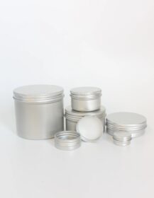 Custom Empty Cosmetic Aluminum Metal Jar Skin Care Container Metal Tea Candle Cosmetic Aluminum Jar