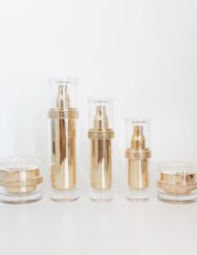 Custom High-End 30ml 50ml 100ml Acrylic Cosmetic Bottle Luxury Empty Jar for Skin Care Lotion Cream Eye Cream False Eyelashes