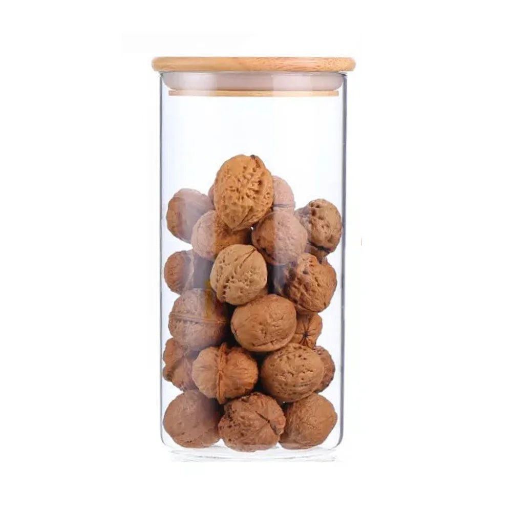 Wholesale 2 oz 4 oz 8 oz 16 oz 500ml Candle Jar clear Thick Glass Candle Jar With Bamboo Lid - 图片 4