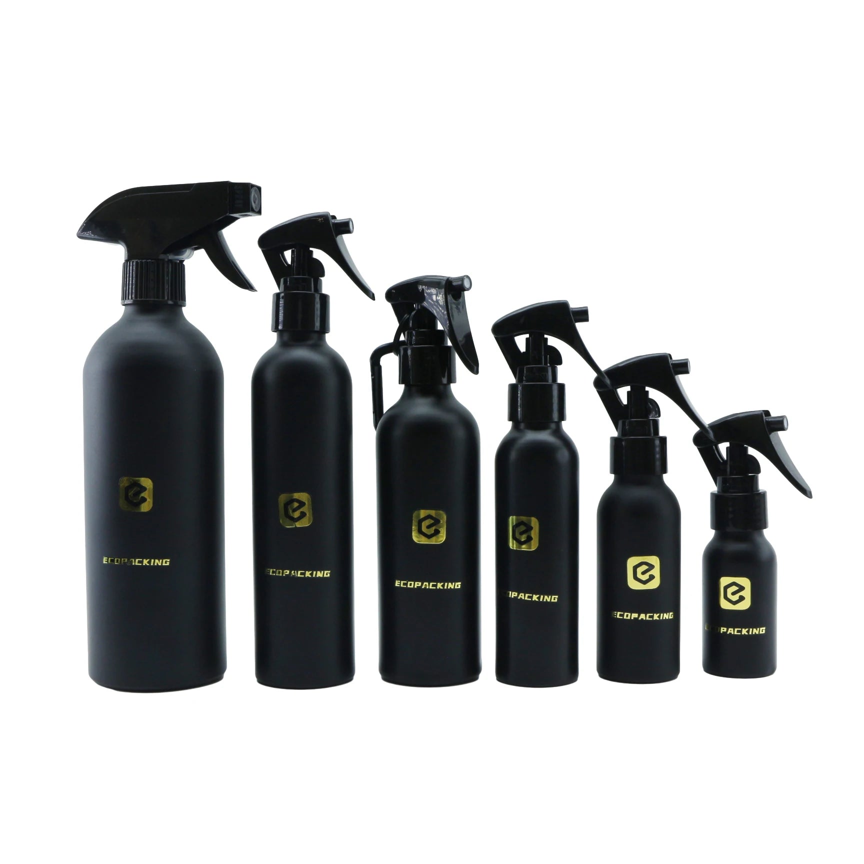 Emtpy Matte Black 100ml 150ml 200ml 250ml Skincare Toner Body Hair Fine Mist Aluminum Spray Bottle with Trigger Sprayer