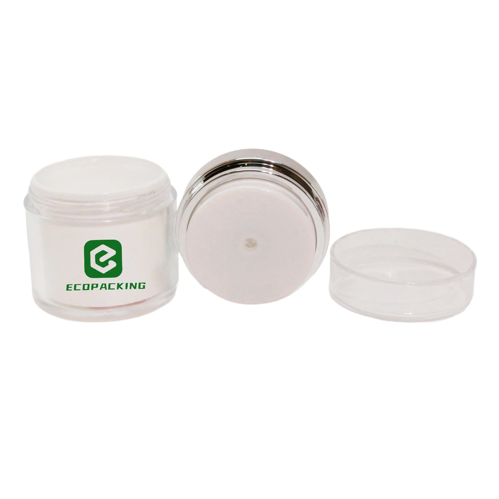 Luxury Cosmetic Airless Pump Jar 15ml 30ml 50ml 100ml Cream Airless Jar Refillable Plastic Airless Bottle Jar C888 - 图片 5