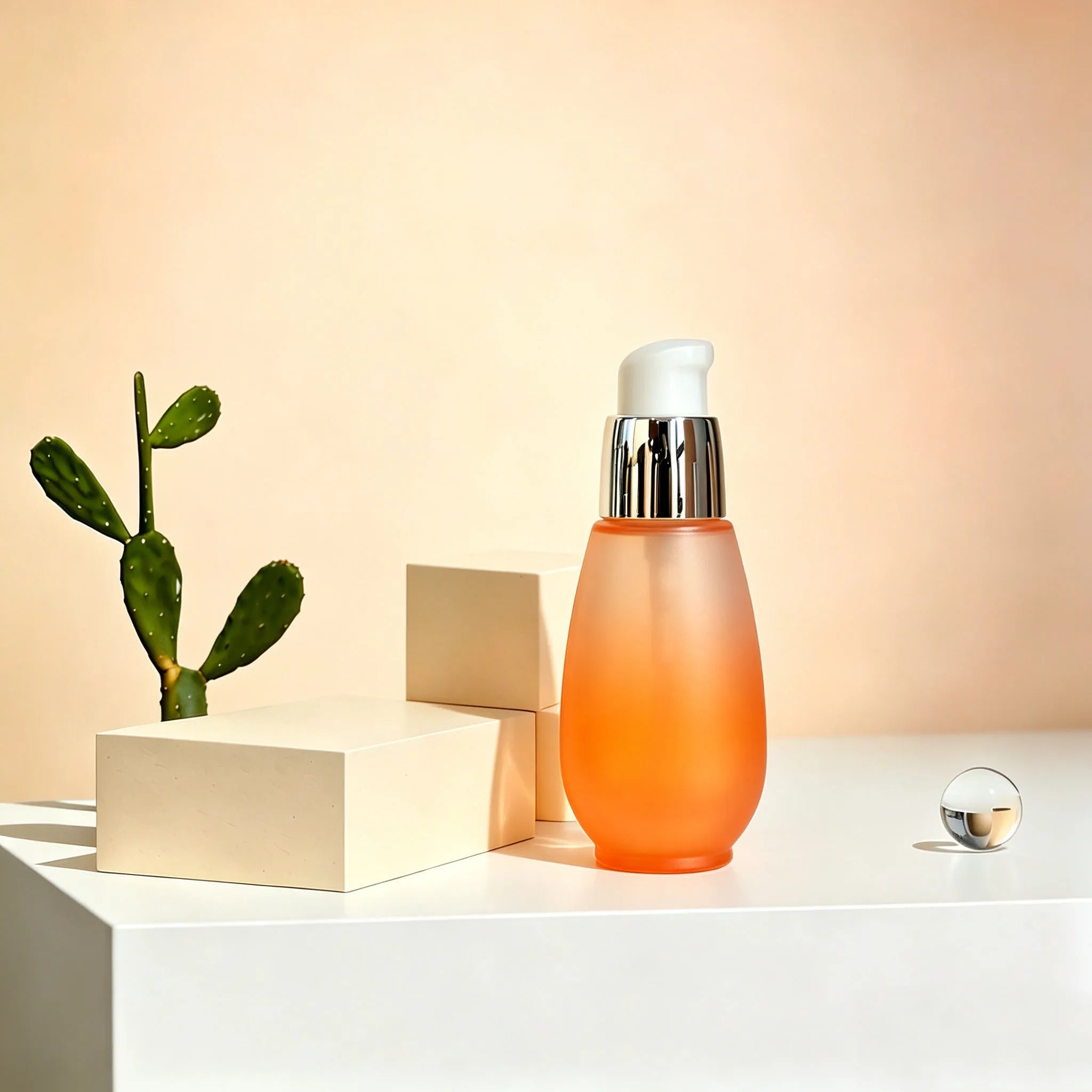 30ml Clear Glass Pump Bottles Empty Refillable Serum Dispenser with Silver Pump for Skincare Cosmetic Packaging - 图片 4