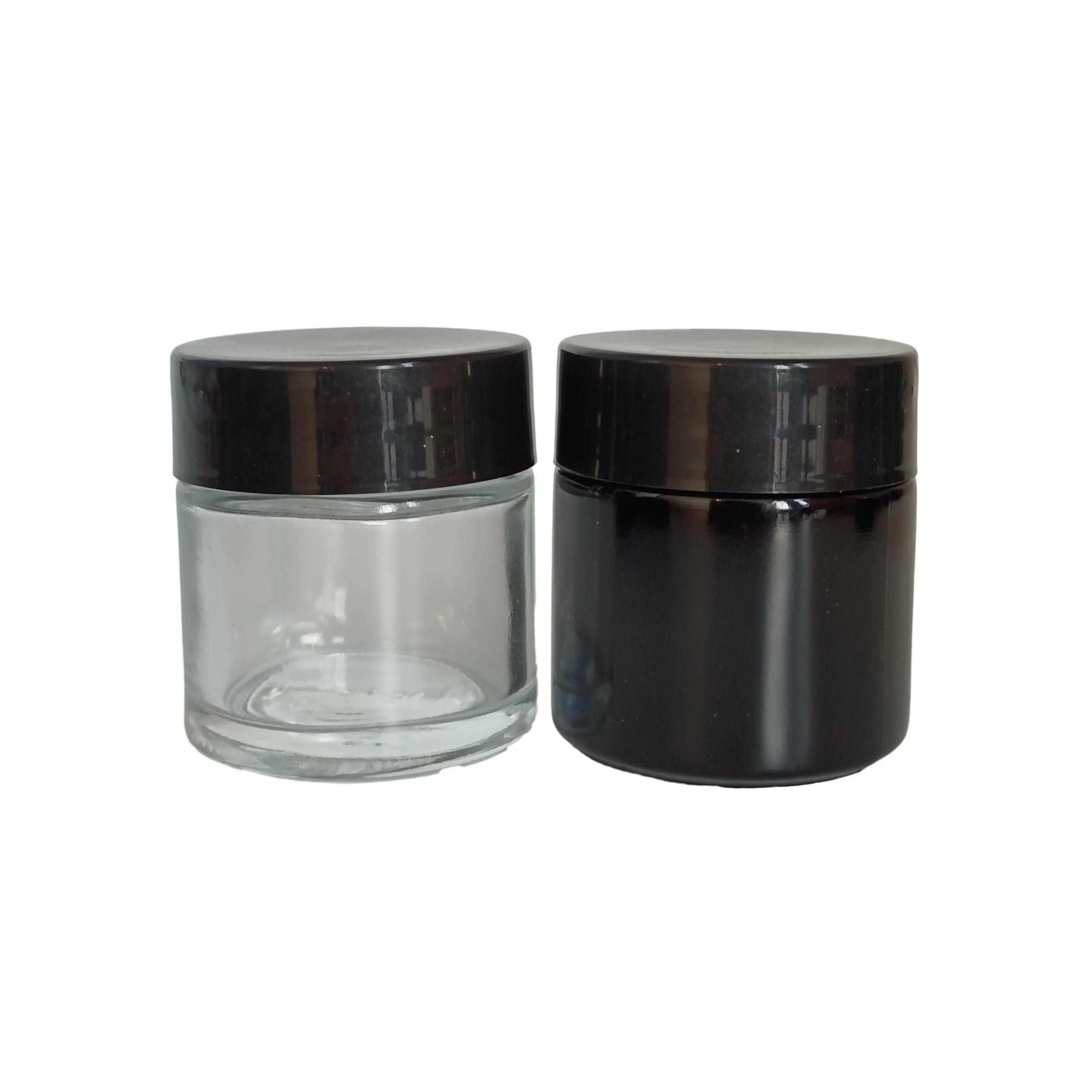 Custom Printed Empty Round Stash CRC Lid Childproof Glass Jar with Childresistant Lid 50ml 60ml 90ml 100ml 120ml 5g 1oz 2oz 3oz - 图片 3