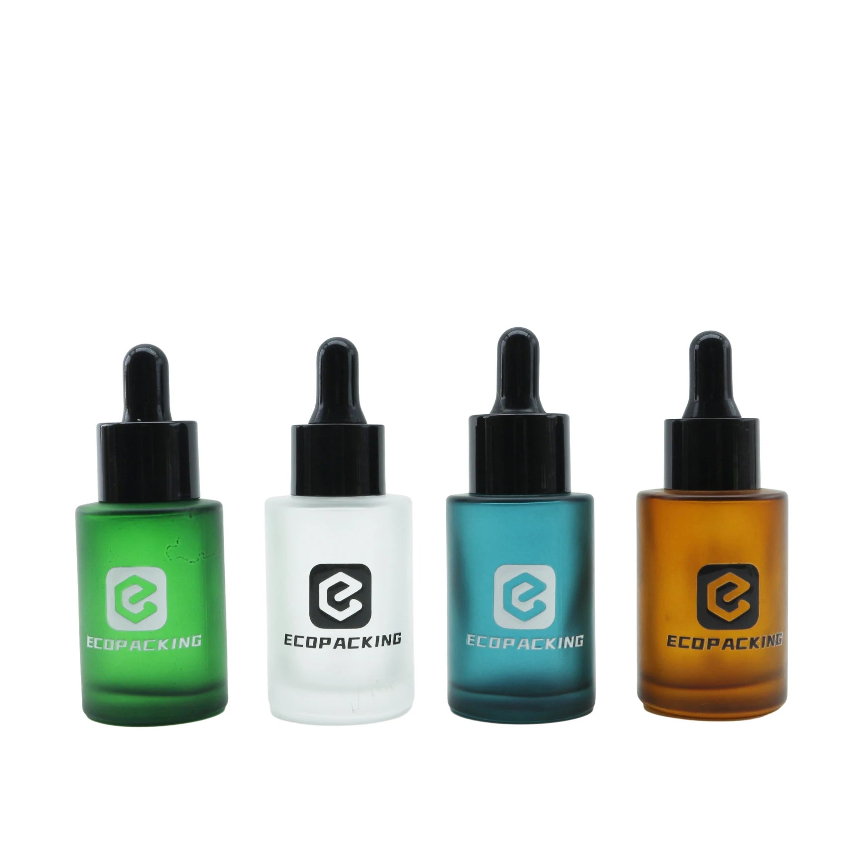 Matte Bottles Cosmetic Serum Lotion Pump Bottle Glass Cream Bottles Glass Jars for Face Cream - 图片 7
