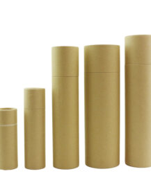 100% Recycled Custom Brown Kraft Cardboard Paper Tube Package for Tea Saffron Food Grade Package Eco Friendly