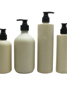 Factory Sell 100ml 250ml 300ml 400ml 500ml Biodegradable Cosmetic Container Wheat Straw PET PE PCR PLA Round Shampoo Bottle PLA