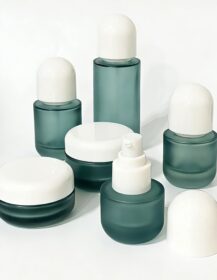For Gold Frosted Glass Square Cosmetic Bottles 15ml 20ml 30ml 50ml 100ml 120ml 150ml Skincare Pump Lotion Cream Pump
