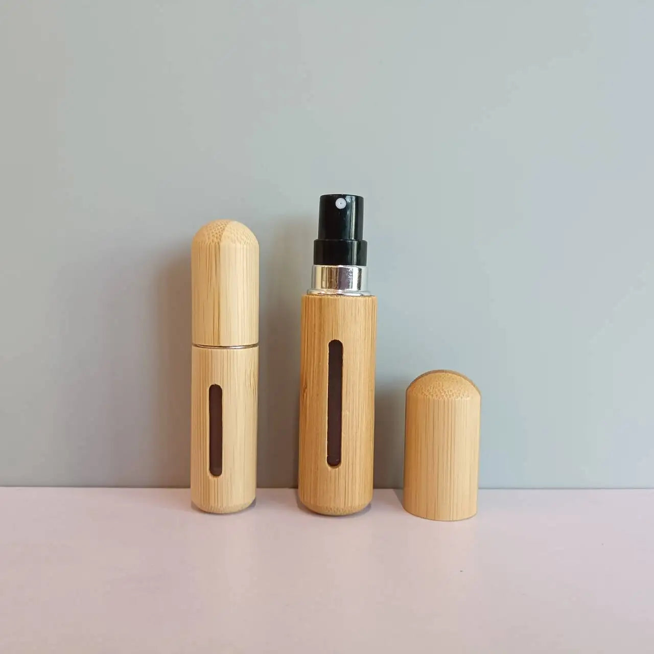 Portable Refillable Travel Sized Empty Atomizer Bamboo Spray Perfume Bottle - 图片 6