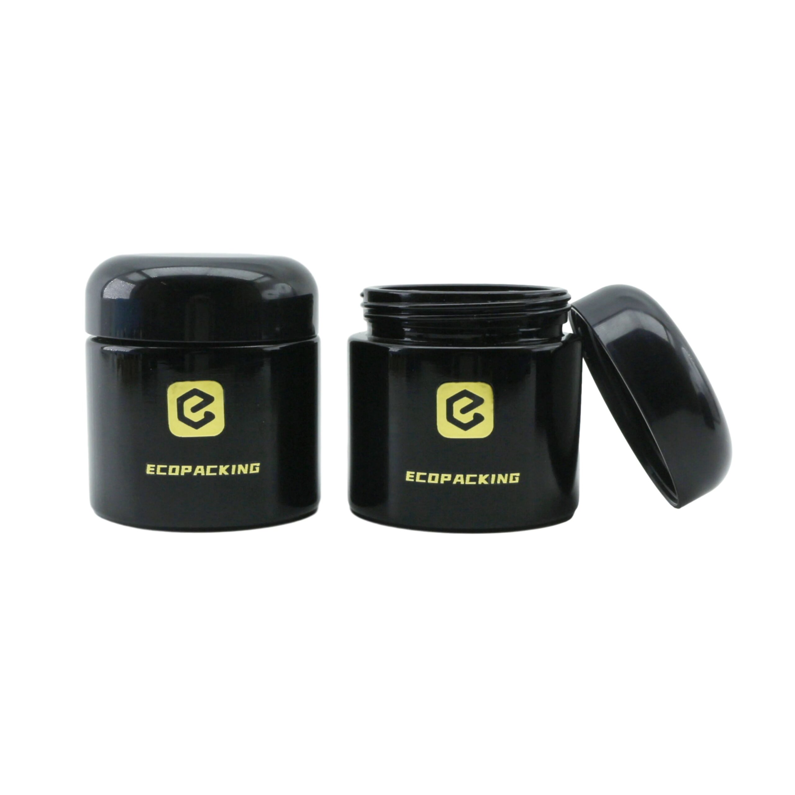 Wholesale Uv Cream Jar 5g 15g 30g 50g 100g 250g 500g 1000g Dark Violet Uv Black Glass Jar - 图片 4