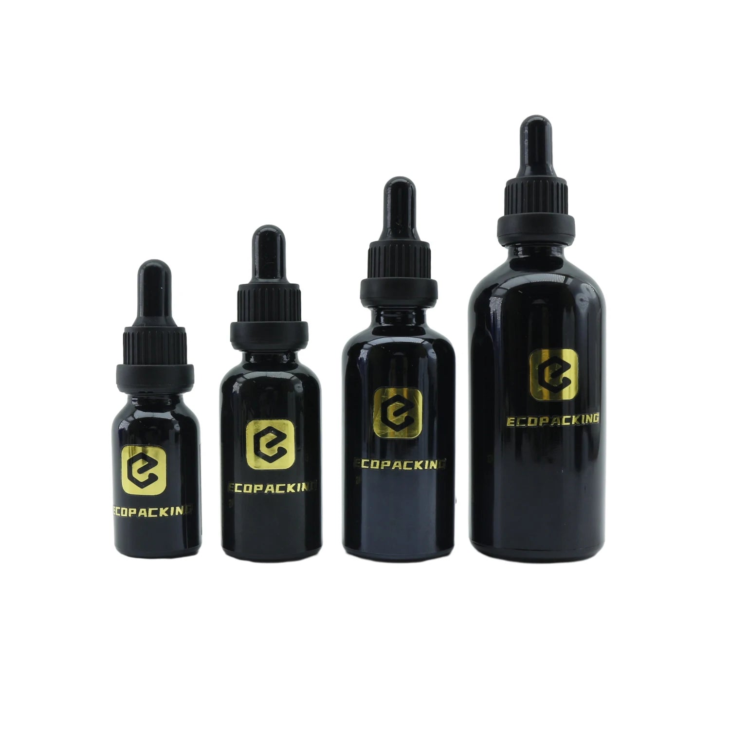 Wholesale Black Glass Essential Oil Bottle 5ml 10ml 15ml 20ml 30ml 50ml 100ml Serum Dropper Bottle - 图片 3
