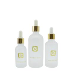 Factory Custom clear Frosted Cylinder Hair Body Oil Cosmetic Serum Glass Dropper Empty Bottle for Essential Oil
