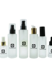 Hair Serum Dropper Pump Spray Frosted Glass Cosmetic Bottle Cosmetic Set Custom Silk Screen Hot Stamp