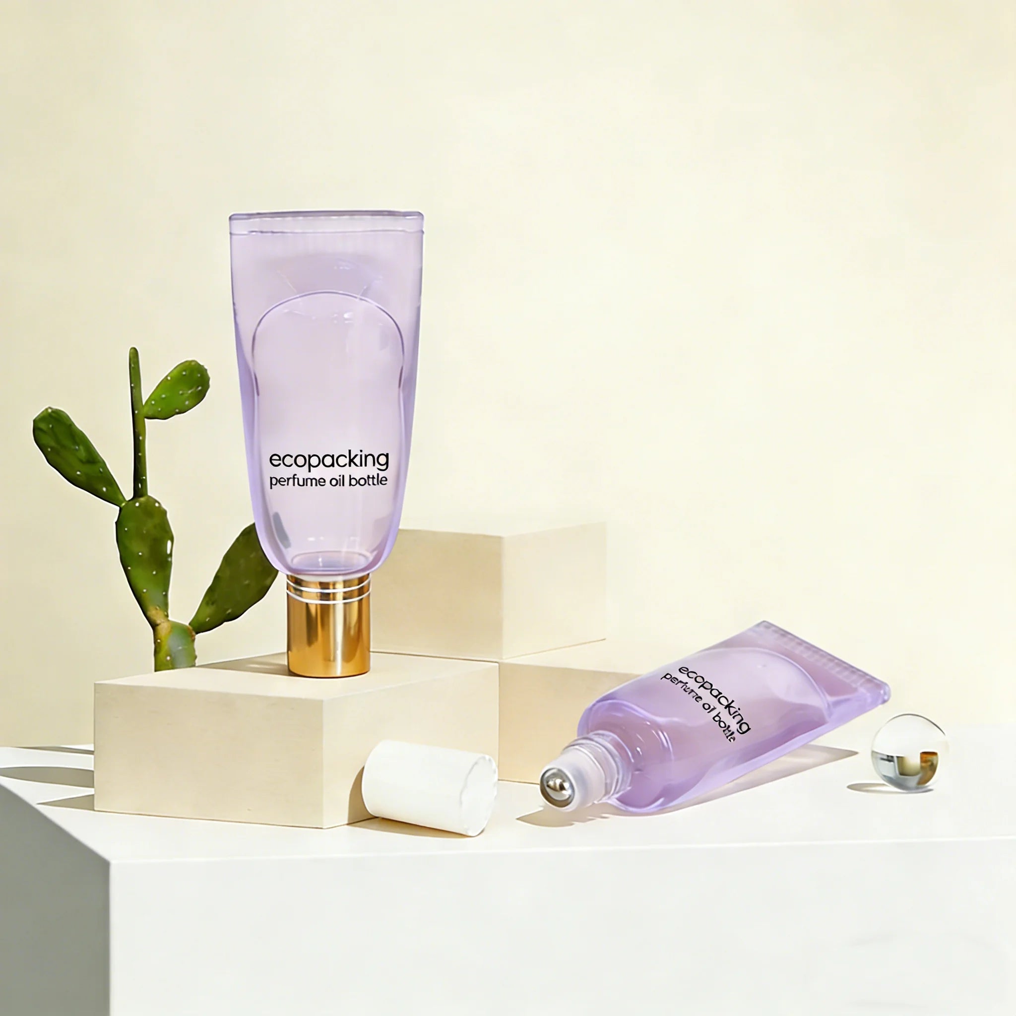 Luxury Cosmetics Packaging Roll on Bottle Special Design 10ml Glass Bottle Metal Roller Aluminum Cap Perfume Oil Bottle - 图片 6