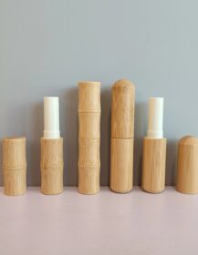 Biodegradable Eco Friendly Empty Cosmetics Packaging 5ml  Bamboo Lip Balm Container Lipstick Tube