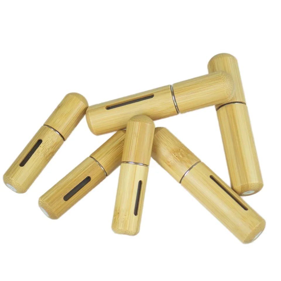 Natural 5ml 8ml Small Mist Perfume Bamboo Spray Bottle in Pocket Packaging