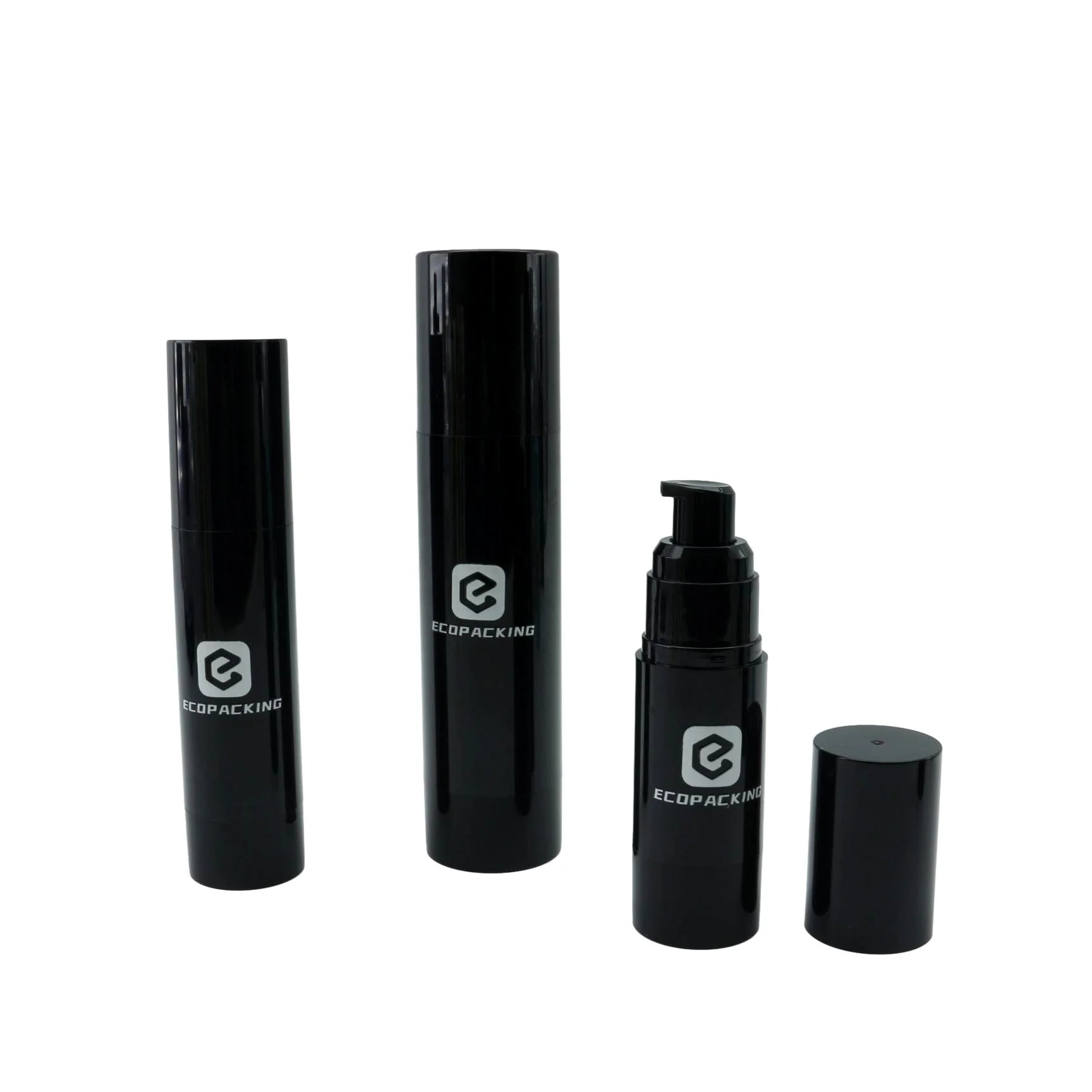 15ml 30ml 50ml 100ml Black Airless Pump Bottle Plastic Cosmetic Airless Packaging for Serum R888 - 图片 5