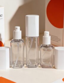 Minimalist for Plastic Square Cosmetic Bottles White Caps Refillable Lotion Pump Containers for Shampoo Wigs Skincare