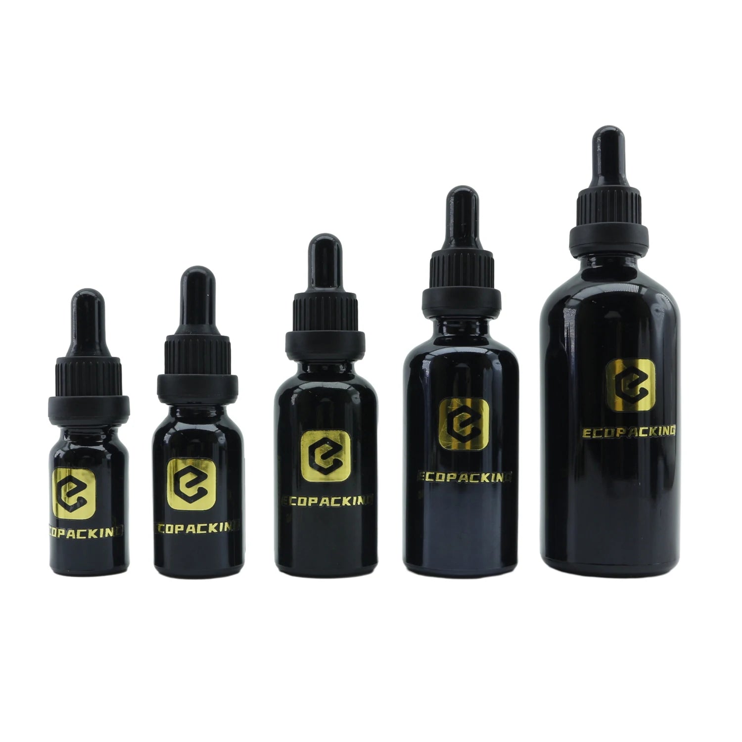 Hot Sale Glass Hair Oil Bottles 5ml 10ml 15ml 20ml 30ml 50ml 100ml Black Dropper Bottle