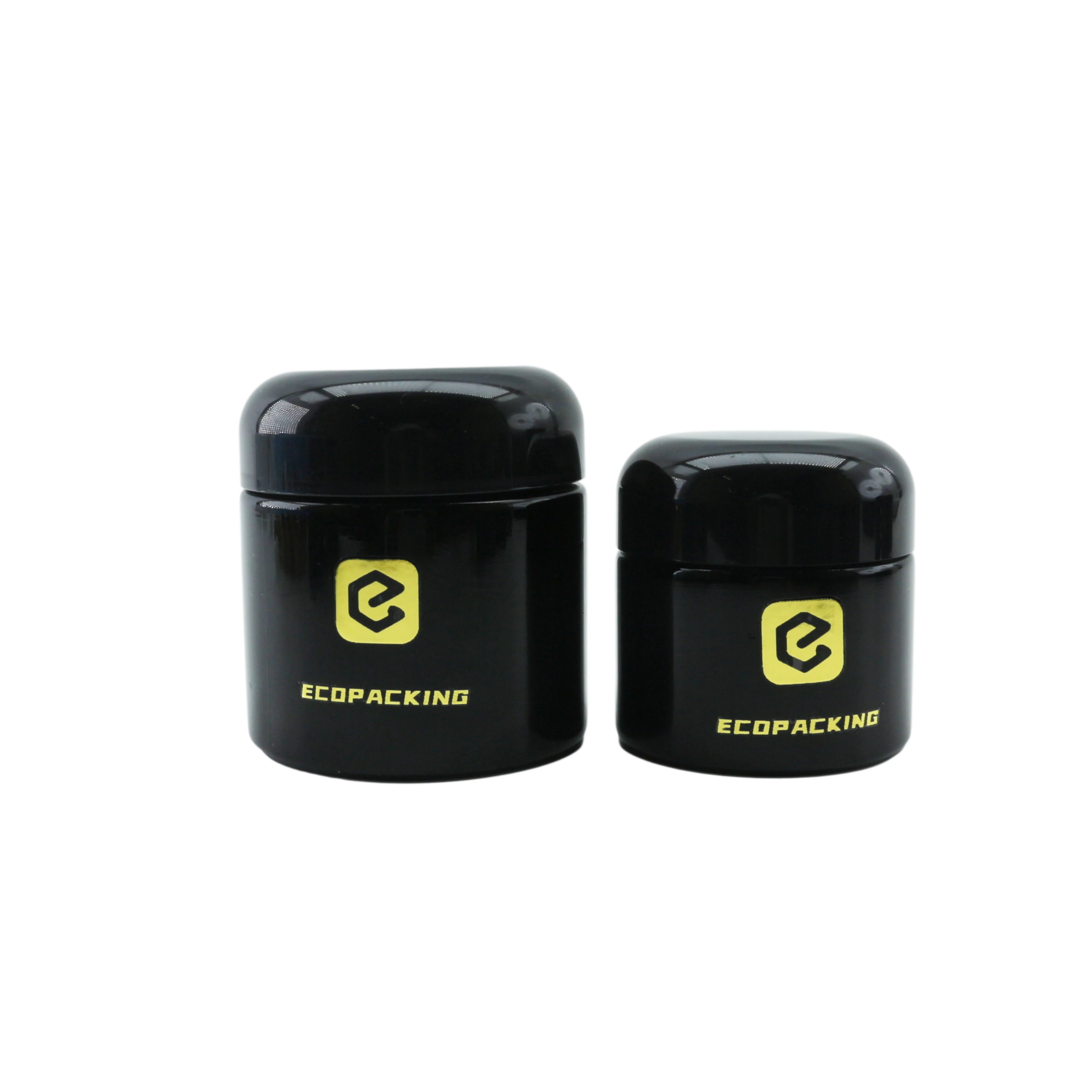 Round Large Smell Proof air Tight Storage Glass Jar 250ml 500ml 1000ml UV Black Dark Violet Uv Glass Jar - 图片 4