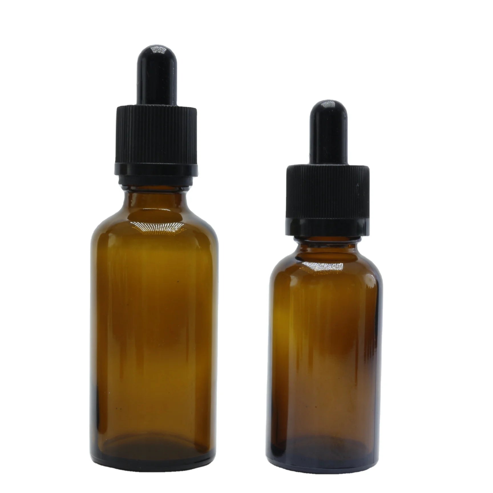 Wholesale 5ml 10ml 15ml 20ml 30ml 50ml 100ml Amber Glass Essential Oil Bottle with Plastic Dropper - 图片 5