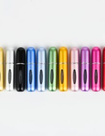 Luxury 5ml Mini Refillable Perfume Bottle Travel Size with Aluminum Collar and Pump Sprayer Empty Bottom Filling in Stock