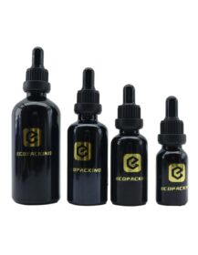 Empty Hair Oil Bottles 5ml 10ml 15ml 20ml 30ml 50ml 100ml Black Glass Dropper Bottles Wholesale