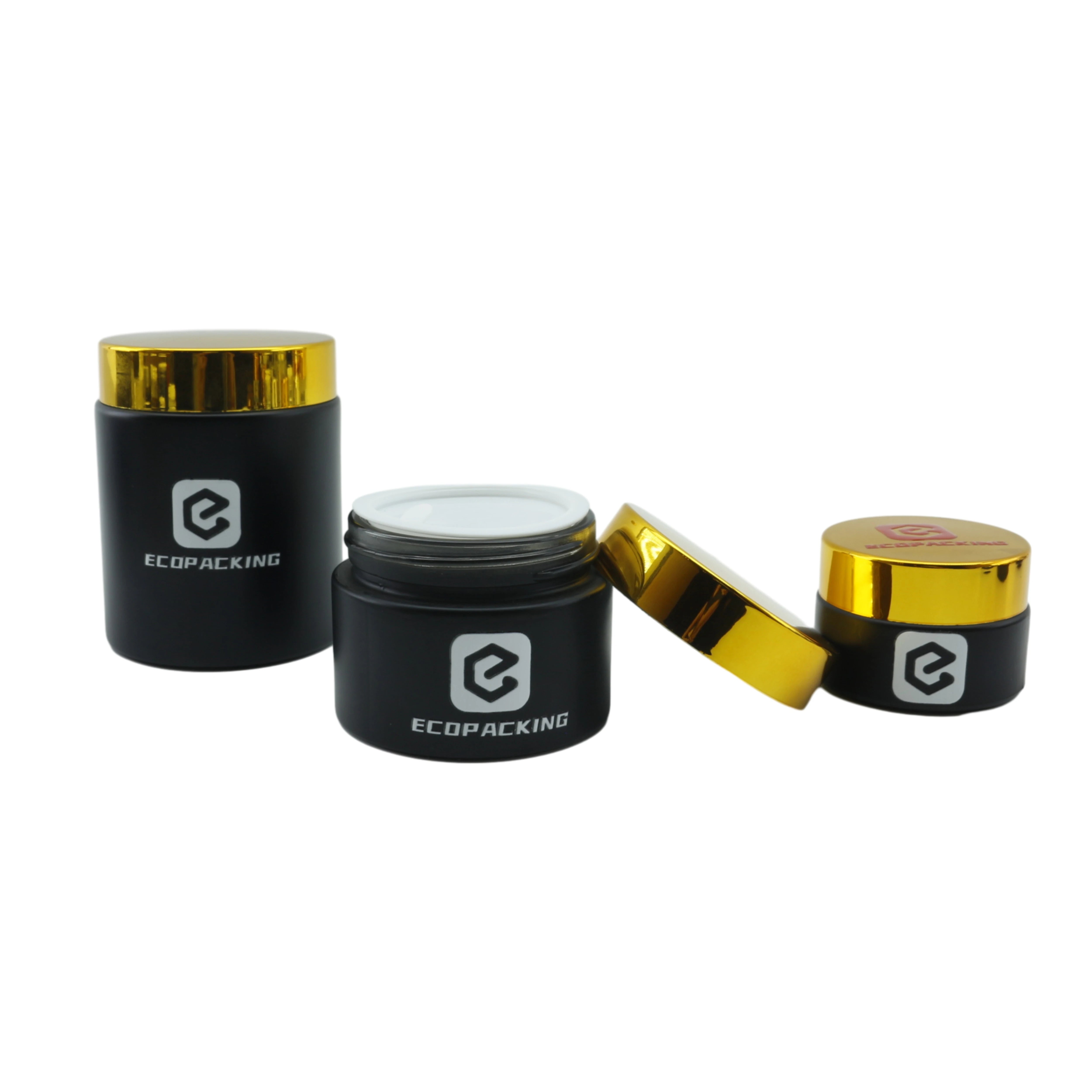 Wholesale Empty Glass Candle Jars 50ml 100ml Matte Black Candle Container with Lids - 图片 4