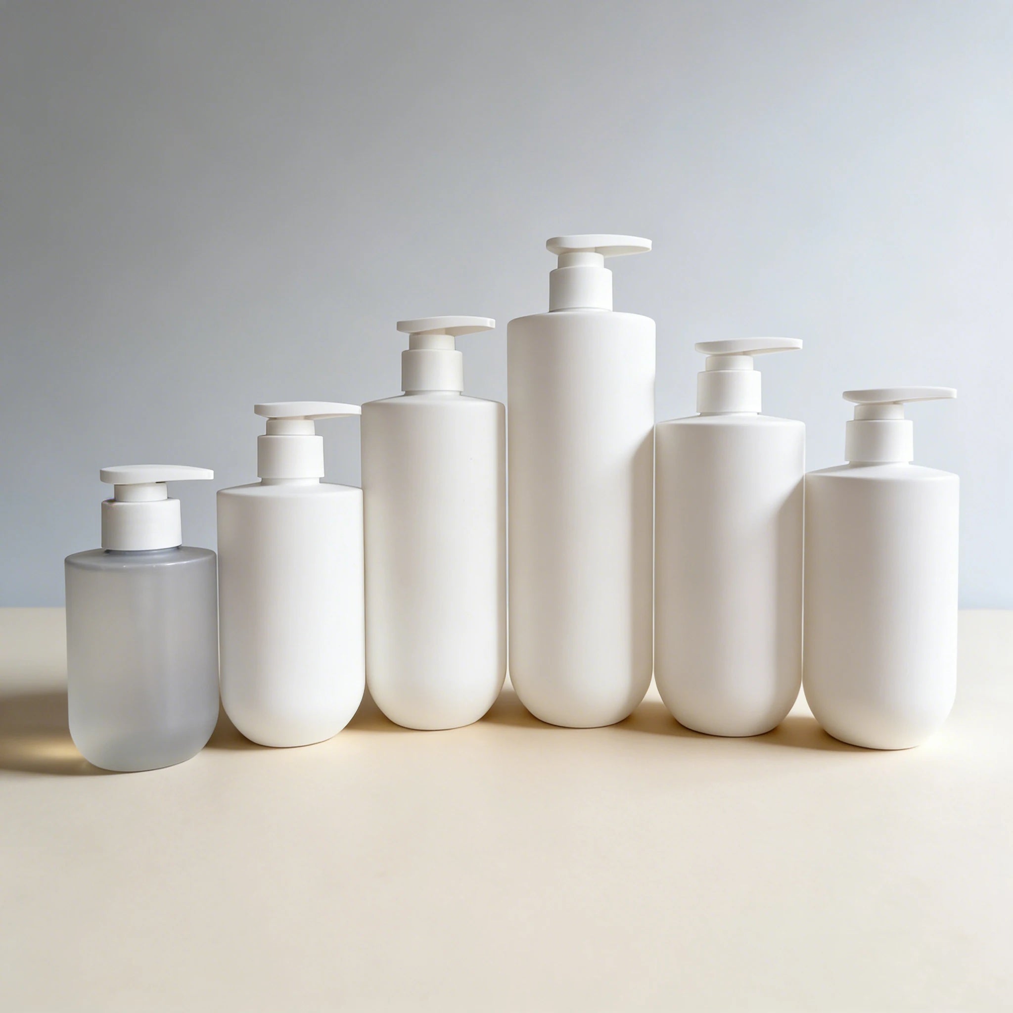 250ml Plastic Lotion Bottle White Skincare Container Fancy Cosmetics Recycled HDPE Conditioner Bottle Cosmetic Packaging Lotion - 图片 2