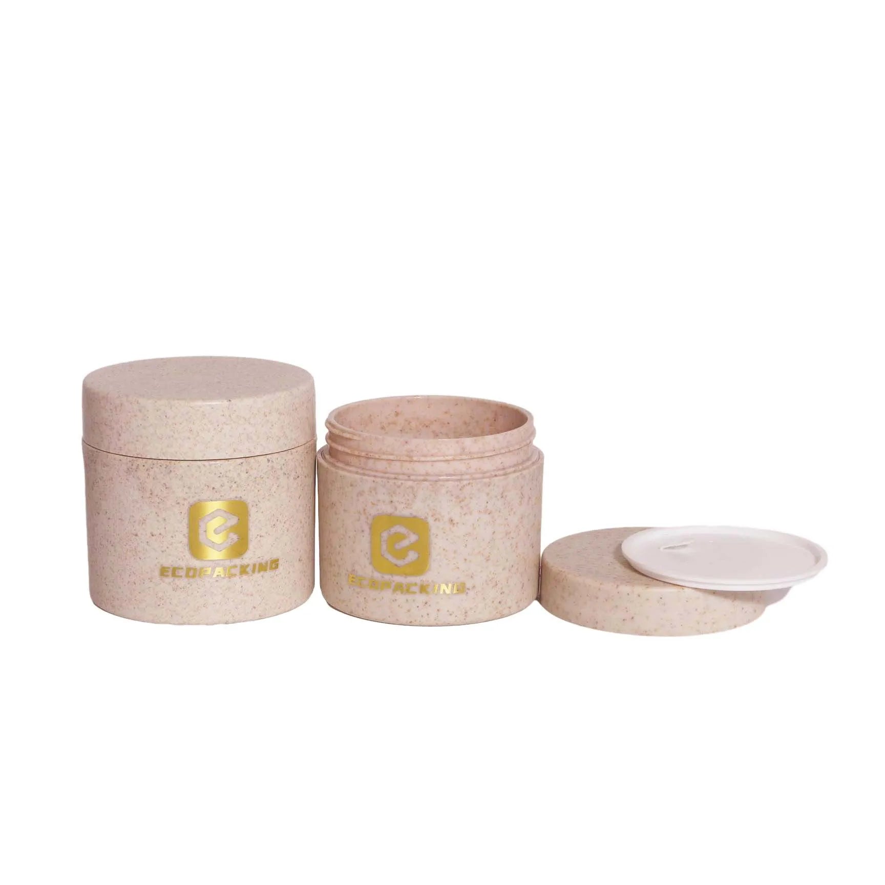 100% Eco Friendly Biodegradable 15g/30g/50g/100g/200g/300g White PLA Cosmetic Shampoo Face Cream Body Scrub Containers Jars 888J - 图片 3