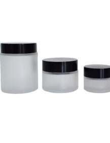 Custom Skincare Packing 5g 10g 20g 30g 50g 60g 100g Matte Clear Frosted Face Cream Glass Jars for Cosmetics With Screw Top Lids