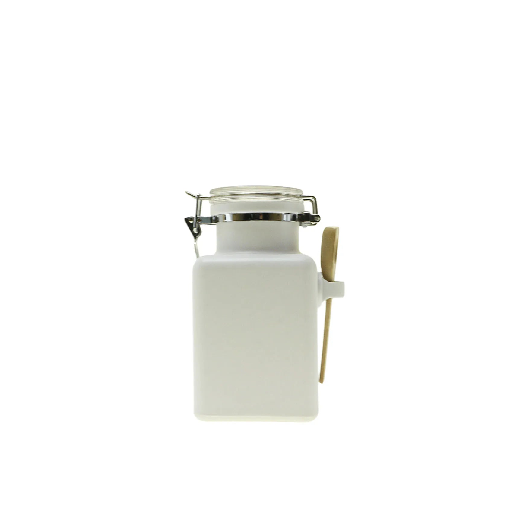 Cosmetic Empty White Black Cosmetic Body Scrub square Bath Salt Cosmetic Jar with Spoon Packaging - 图片 5