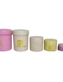 Biodegradable Cosmetic Packaging 15g 50g 100g 250g Custom Color Wheat Straw Plastic Jar for Skin Care Cream